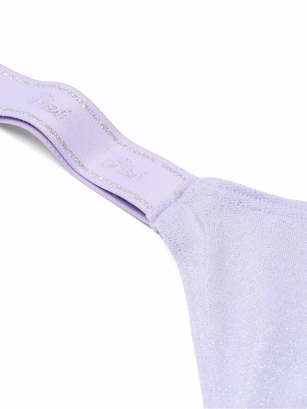 Pink LOGO COTTON SHIMMER MICRO THONG PANTY - Picture 2 of 6